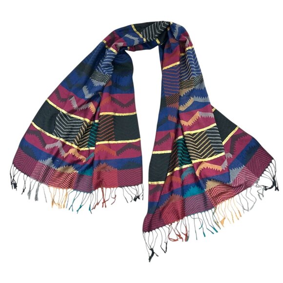 Multi Color Stripe Scarf – LaBelle Since 1919 Multi Colored Scarf